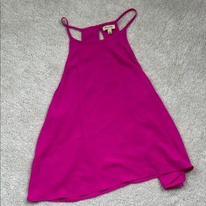 Lily White Vibrant Pink Strappy Top